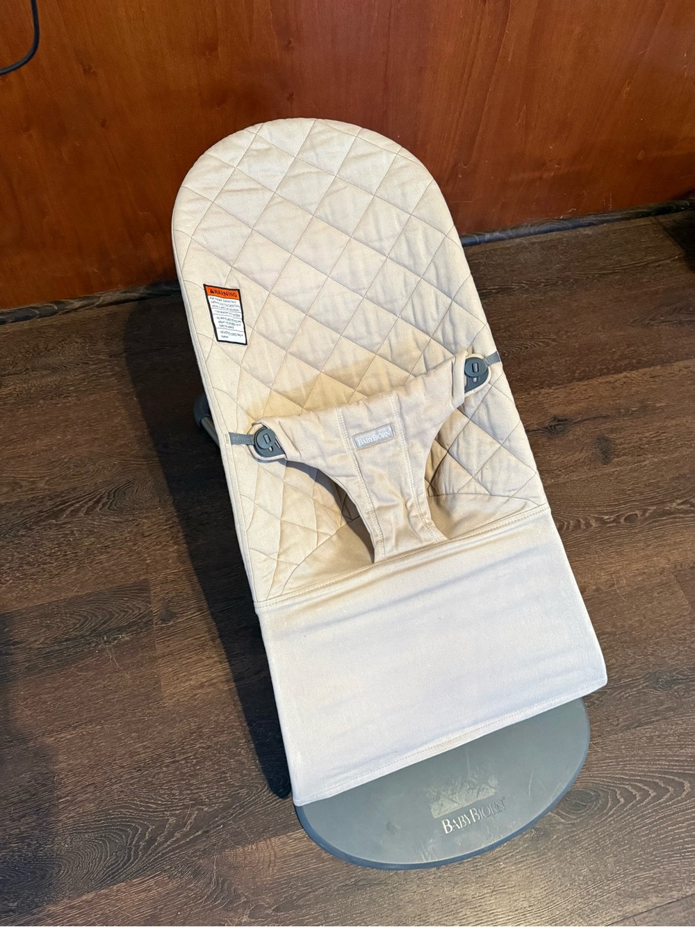 Baby Bjorn Adjustable Baby Bouncer Bliss in Quilted Sand Grey